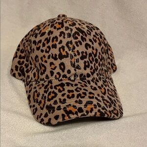 EUC Leopard Print Adjustable Baseball Style Cap